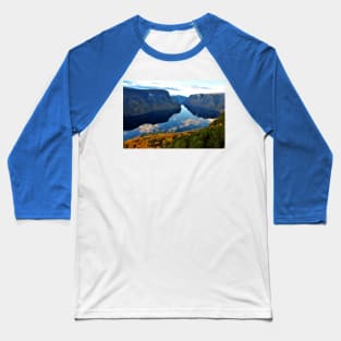 Aurlandsfjord Flam Norwegian Fjord Norway Baseball T-Shirt